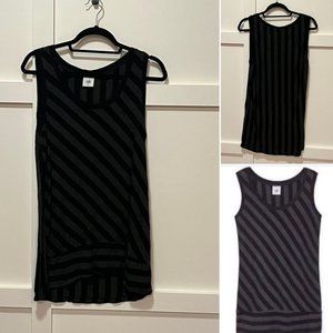 CAbi Black Aligned Striped Tank Top Shirt, Size Medium, Style 3630